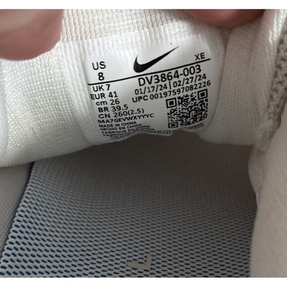 Nike Men Size 8 ReactX Pegasus Trail 5 'Sail Red' Running Shoes DV3864-003 - Picture 7 of 7